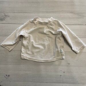Green Sprouts baby white‎ rash guard 6 months